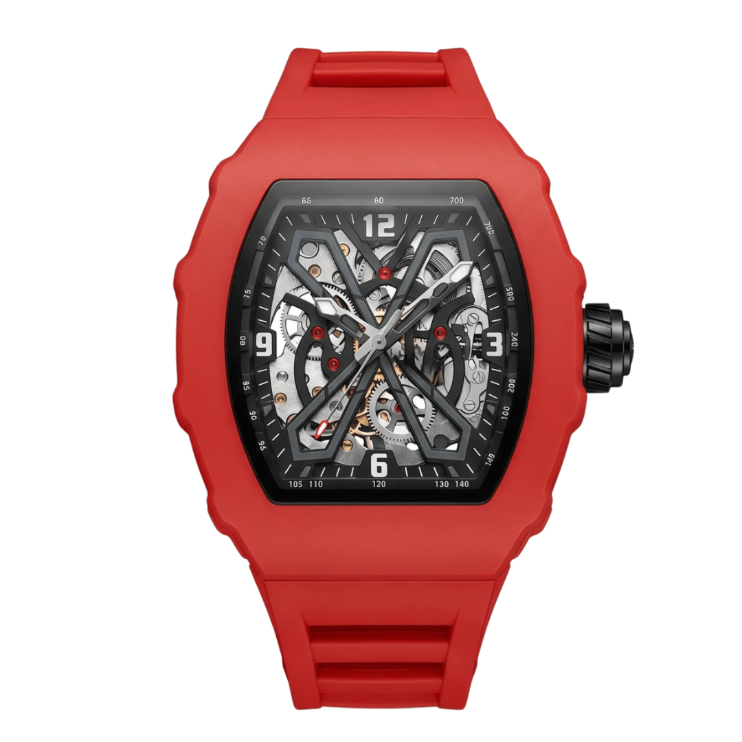 RM - Red Skeleton Automatic Watch