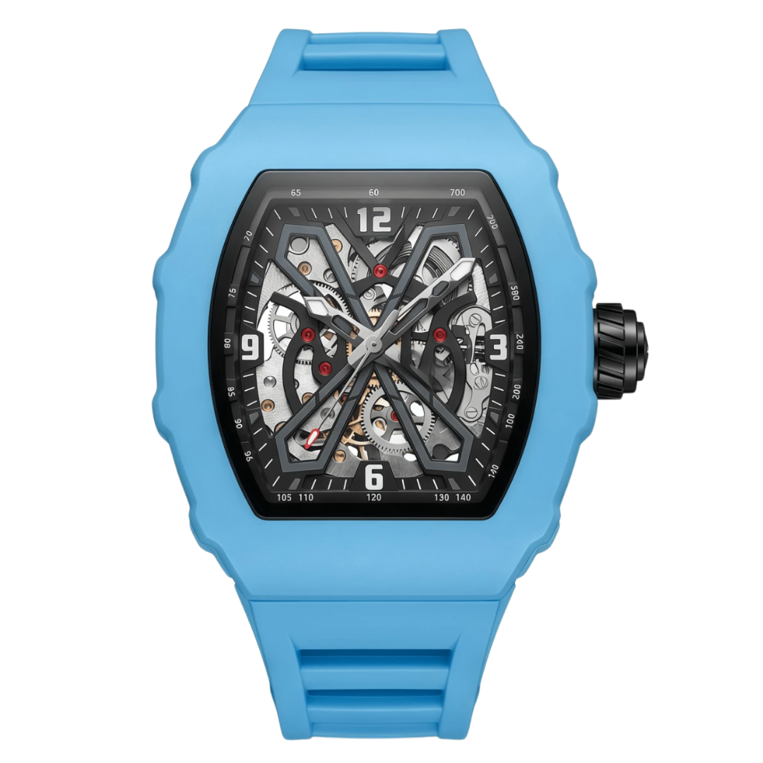 RM - Sky Blue Skeleton Automatic Watch