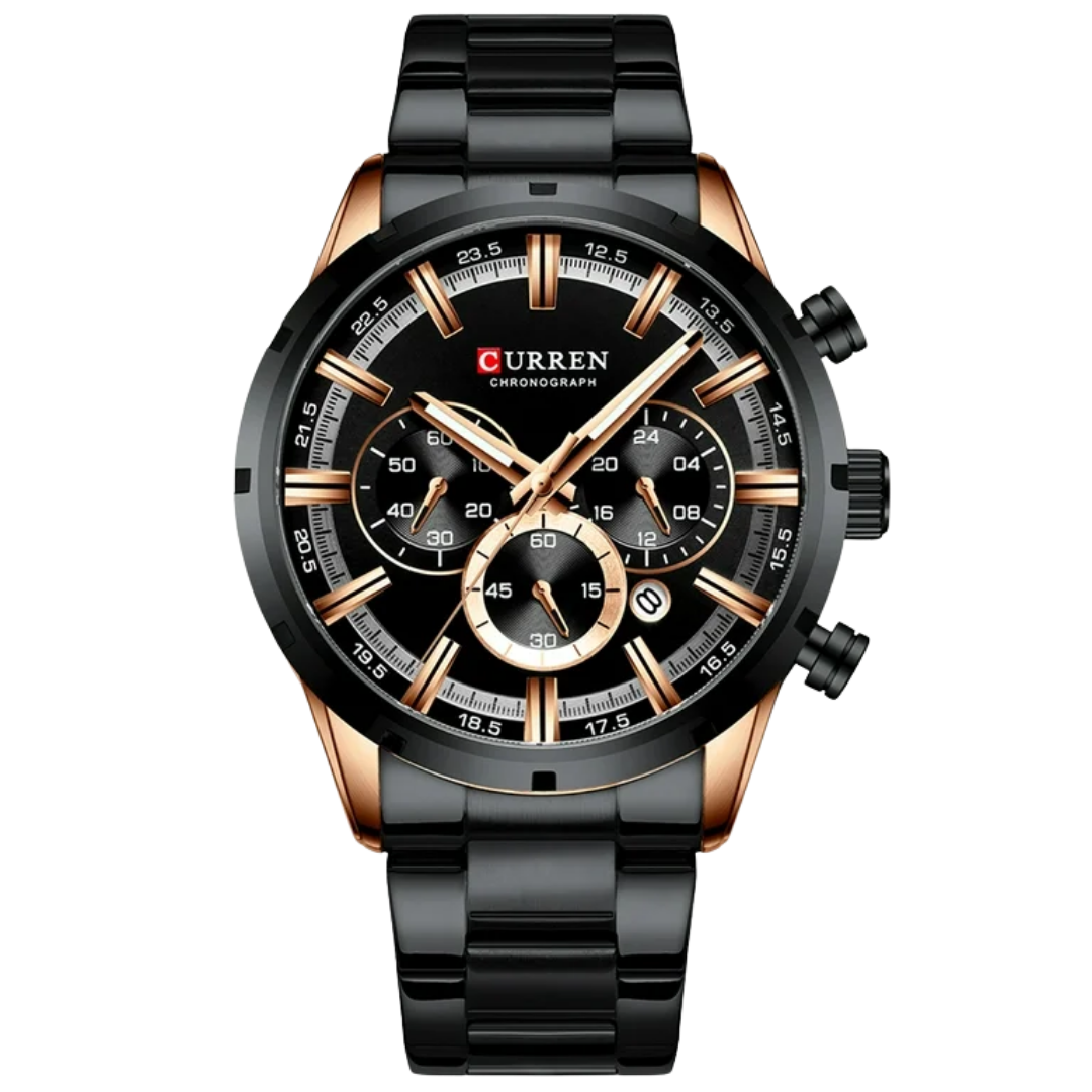 Curren Stainless Steel Band Watch - Black