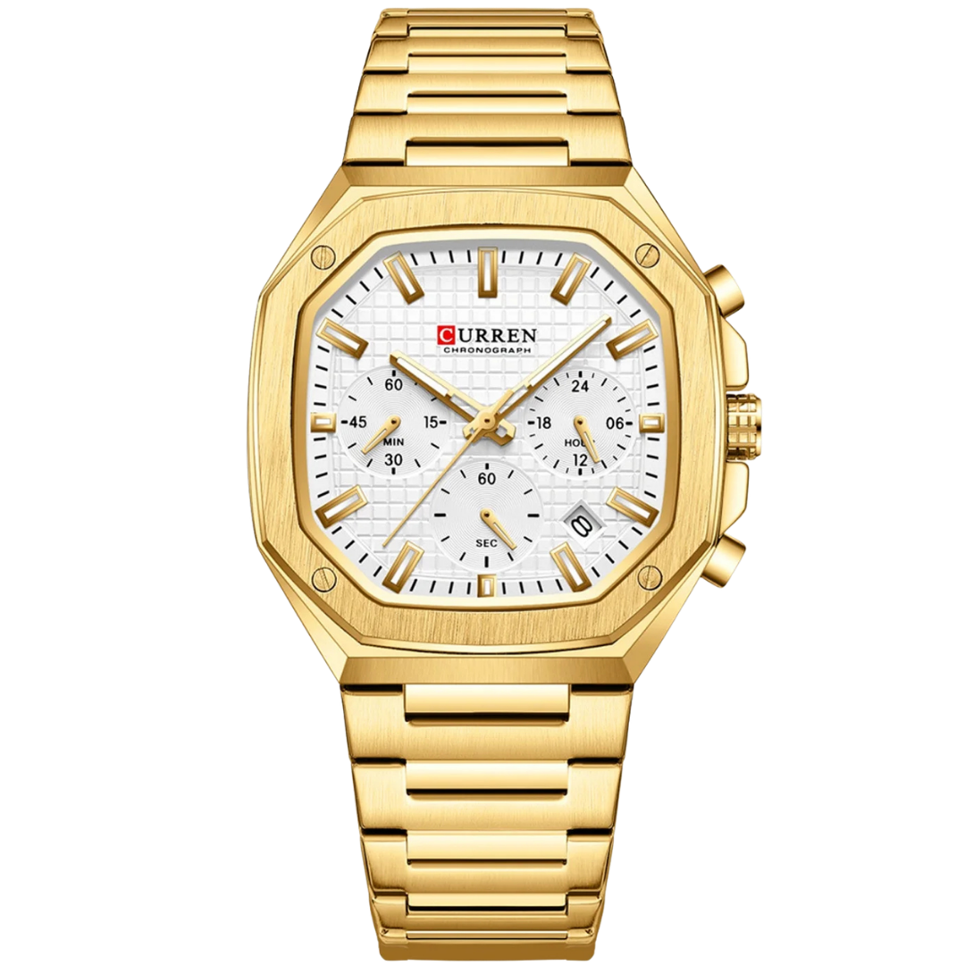 Curren Stainless Steel Band Watch - Gold