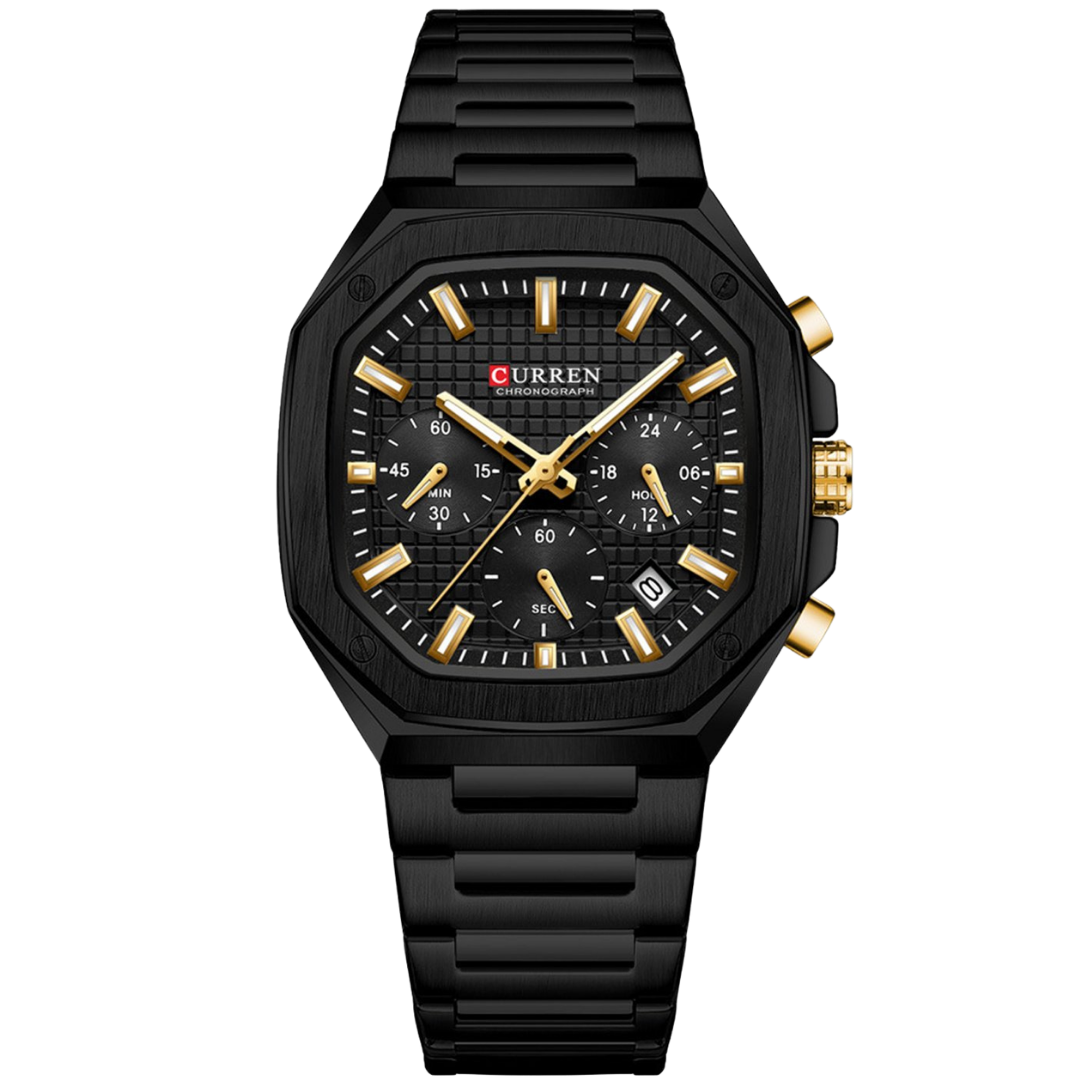 Curren Stainless Steel Band Watch - Black