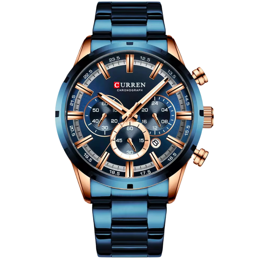 Curren Stainless Steel Band Watch - Blue